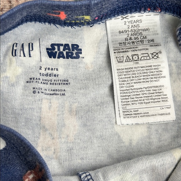 Gap Toddler Star Wars Shorts Pajamas, Size 2T - Picture 8 of 8
